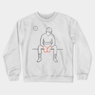 Digital illustration of a boxer Crewneck Sweatshirt